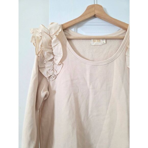 Nation LTD Esther Sweatshirt with Poplin L $225 - Picture 5 of 10
